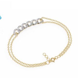 Interlinked Diamond Chain Bracelet