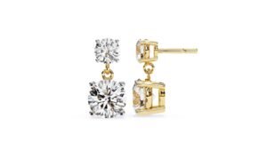 Diamond Stud & Drop Earrings in Gold