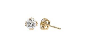 Diamond Stud Earrings in Gold