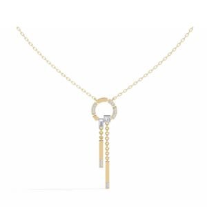 Diamond Drop Circle Necklace