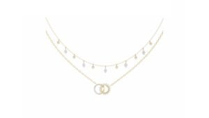 Diamond & Gold Charm Necklace