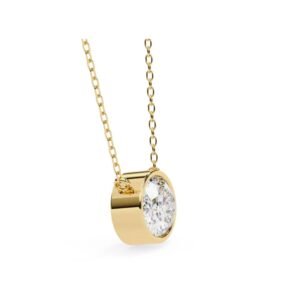 Emerald-Cut Solitaire Gold Pendant