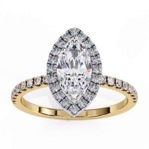 Marquise Halo Diamond Ring